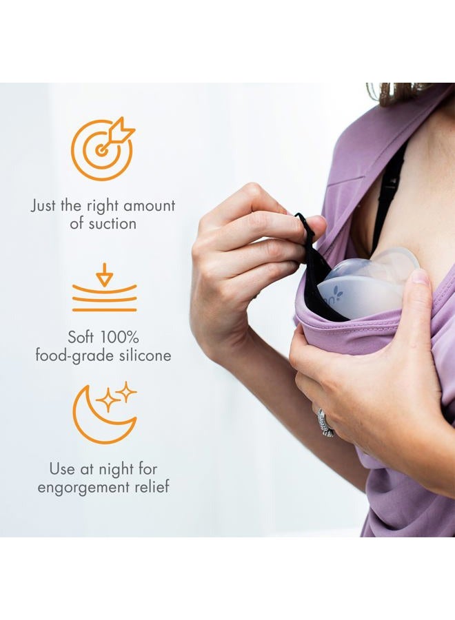 BOON مجموعة مضخة الثدي اليدوية من تروف - جامع حليب الثدي بدون استخدام اليدين - تشمل حقيبة سفر من البوليستر - أساسيات الرضاعة الطبيعية - 2 قطعة - Image 5