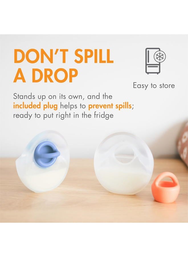 BOON مجموعة مضخة الثدي اليدوية من تروف - جامع حليب الثدي بدون استخدام اليدين - تشمل حقيبة سفر من البوليستر - أساسيات الرضاعة الطبيعية - 2 قطعة - Image 3