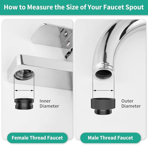 HEROBAI Sink Hose Sprayer Attachment for Faucet, 3 Mode Shower Head Attaches to Tub Faucet with 5 Adapters, High Pressure Shower Head for Bathtub, Handheld Showerhead with Filter (Black) - Image 5