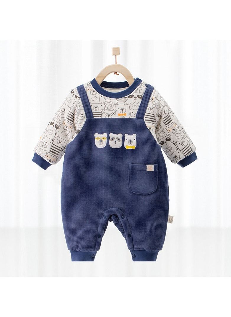 Loquat - Baby Cute Padded Thick Warm Jumpsuit - Image 1