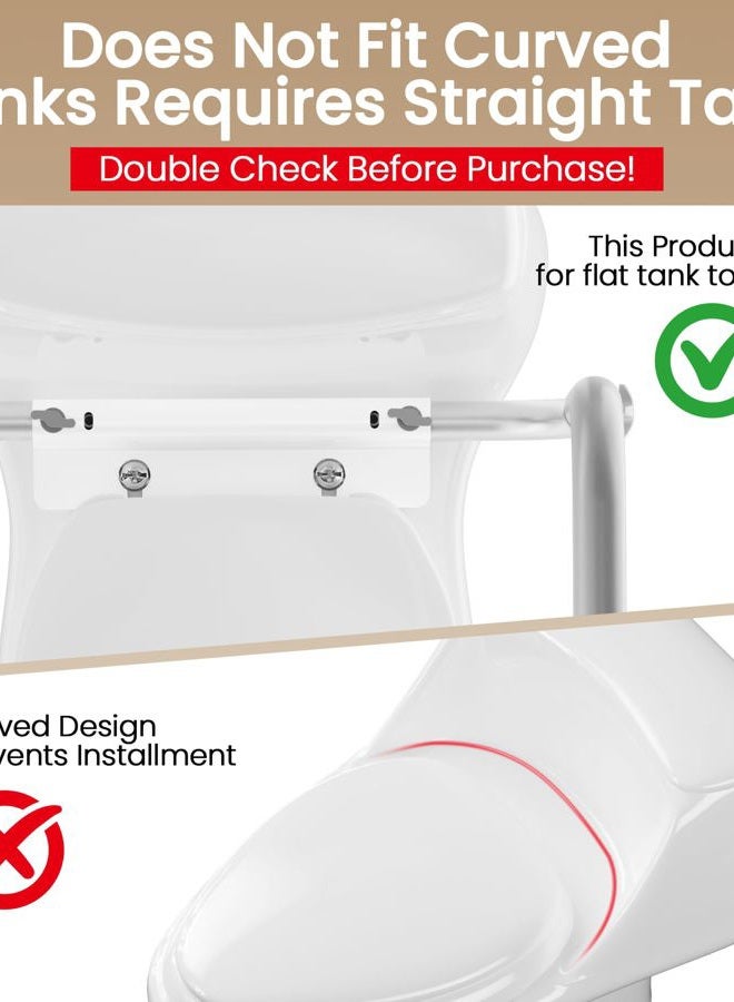 HOMLAND Toilet Safety Rail for Seniors with Adjustable Height & Width, Toilet Safety Frame with Handles, 350LB Toilet Support Rail for Handicap and Disabled, Grey - Image 3
