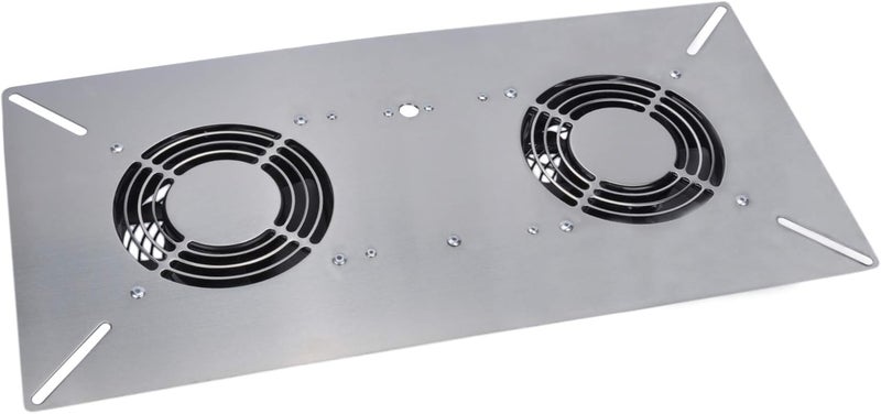 Durablow 220 CFM Air-Out Stainless Steel Crawl Space Vent Fan, Dual Fans with Dehumidistat & Thermostat, Foundation Vent, Radon Mitigation, for Crawl Space, Basement (Stainless Steel 430, M2D-S430) - Image 4