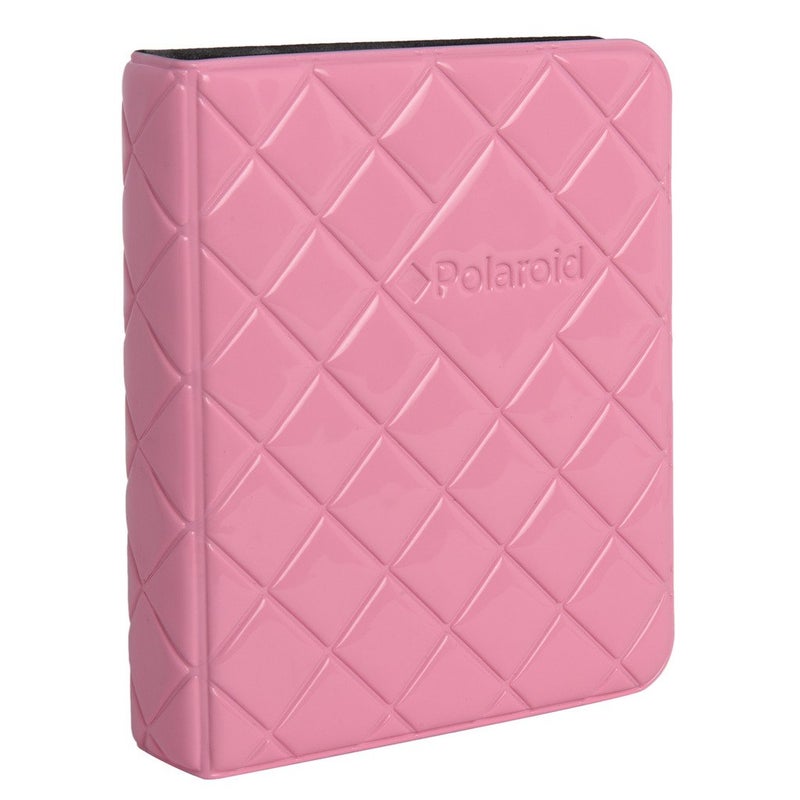 Polaroid 64-Pocket Photo Album w/Sleek Quilted Cover, Pink - Image 1