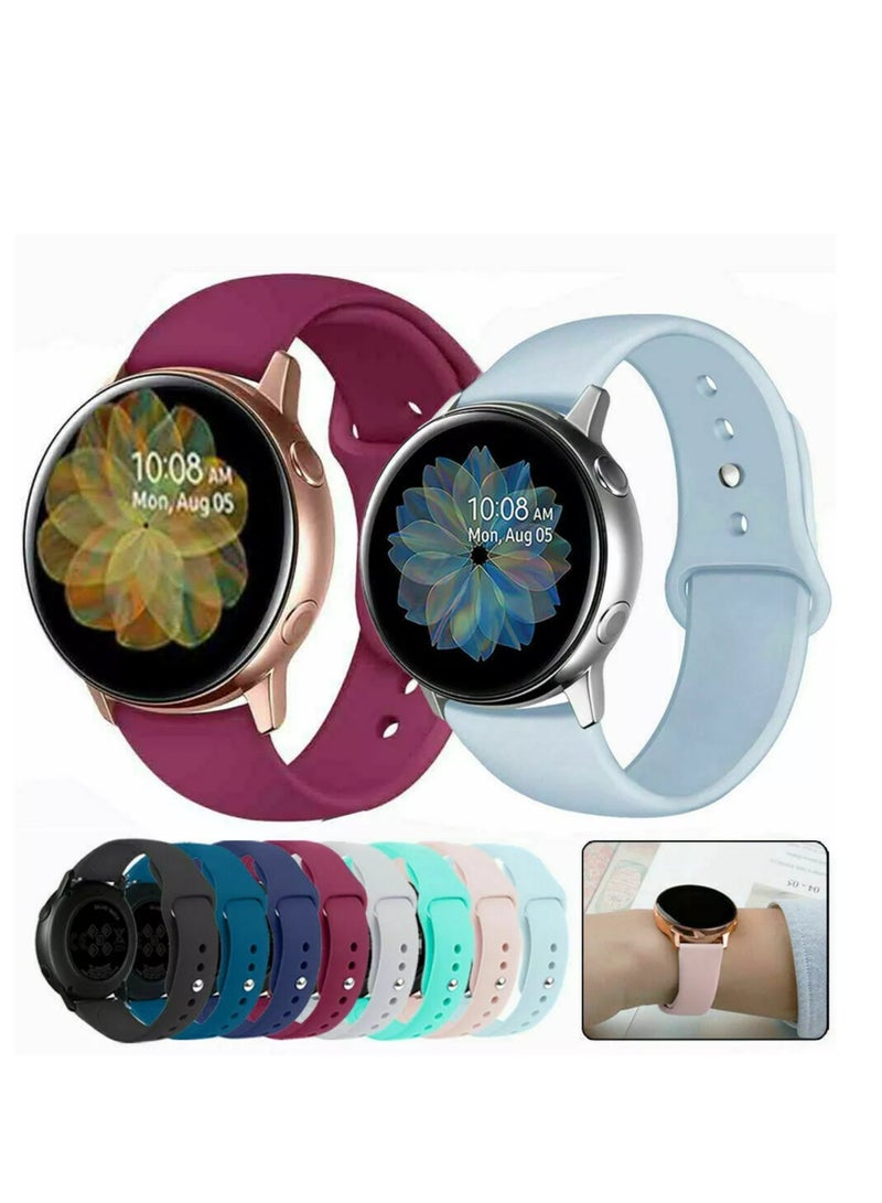 Strap Silicone Band 20MM For Samsung Gear Sport/Samung Watch 4/Watch 5 /Watch 5 Pro /S2 classic/active 2 40mm 44mm/Amazfit GTS 3/ GTS 4/4 Mini/Bip 3/Pro/GTS 2 mini/GTS 2e/Bip U/U Pro - Image 2