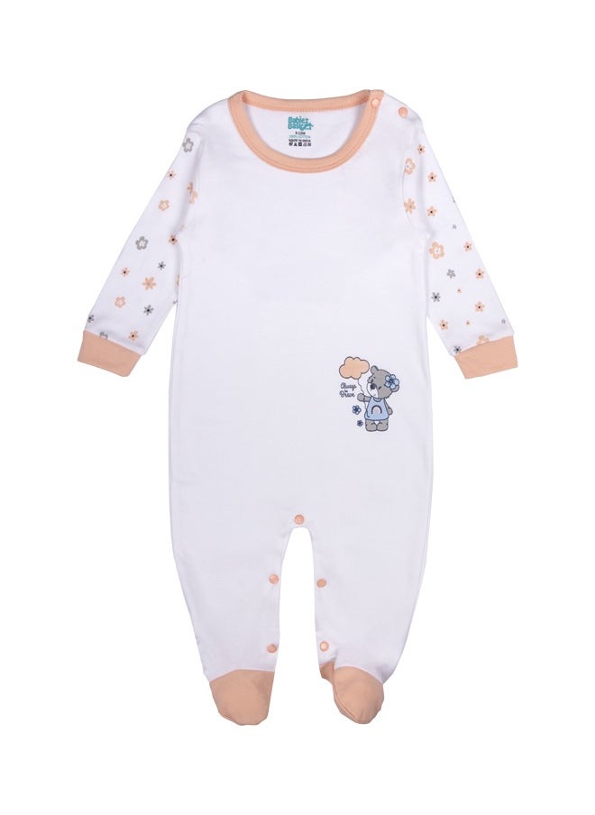 Babies Basic 5 Piece Unisex 100% Cotton Gift Set Include Bib, Romper, Mittens, Cap And Sleepsuit/Jumpsuit  - Image 2