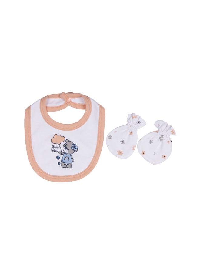 Babies Basic 5 Piece Unisex 100% Cotton Gift Set Include Bib, Romper, Mittens, Cap And Sleepsuit/Jumpsuit  - Image 4