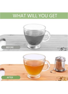 DAILYCHIC Dailychic 2PCS Premium Stainless Steel Tea Strainers for Loose Tea,Tea Mesh Strainer with Lid and Drip Tray,Loose Leaf Tea Infuser with Chain Hook, Coffee Strainer to Brewing Steeping Loose Leaf  - Image 4