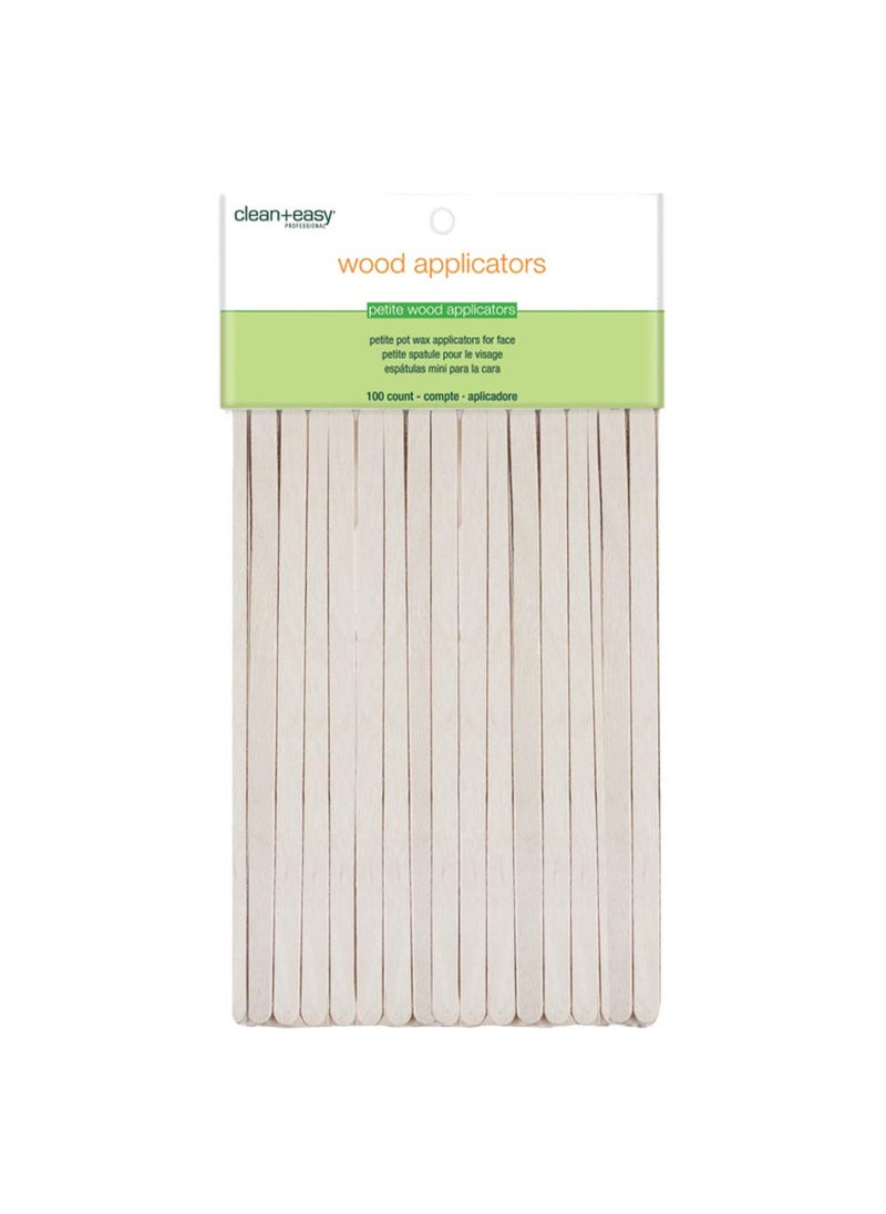 Clean + Easy - Clean + Easy Petite Waxing Sticks for Facial Waxing | Wood Applicator Spatulas for Hair Removal, 100 count - Image 1