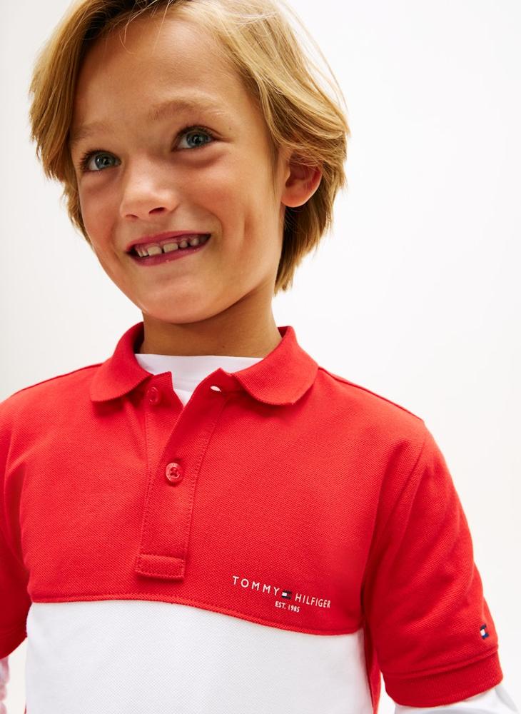 TOMMY HILFIGER Regular Fit Colour-Blocked Pique Polo Shirt - Image 3