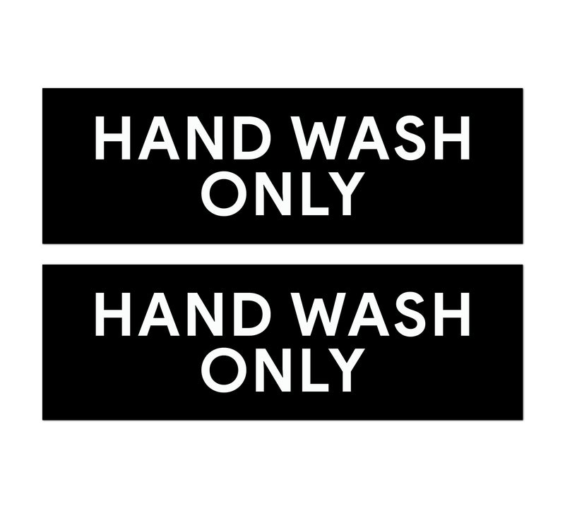 Sutter Signs Hand Wash Only Sticker Signs | Workplace Hygiene Reminder for Restaurants, Commercial Kitchens, Hospitals, Clinics, and Medical Facilities (Pack of 2) - Image 1