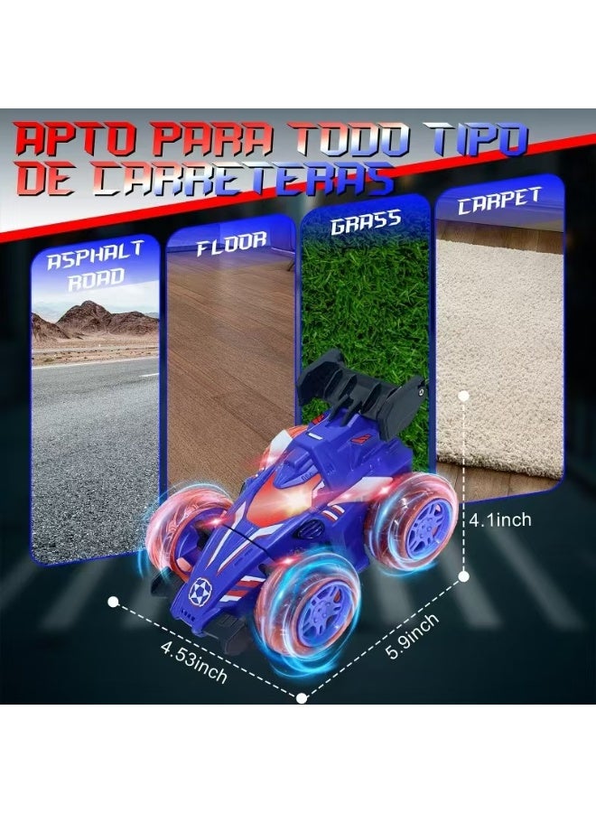 RAKAY Rc Stunt Car With Led Lights, 360° Flip Capability, Great For All Terrains, Blue, A Delightful Gift For Kids. - Image 3