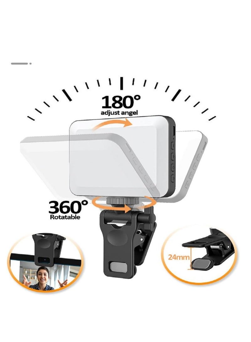 80 LED High Power Rechargeable Clip Fill Video Light Adjustable Multiple Lighting Modes for Phone iPhone and Android and iPad and Laptop and Camera for Video Conference and Vlog and Makeup and Selfie - Image 4