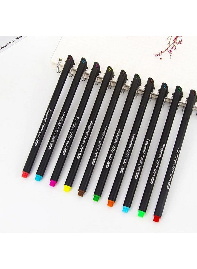 WISHKEY Stylish Fine Pointed Marker Pens, 0.4mm Fine Liner Color Set for Girls & Boys, Smooth Writing Non-Toxic & Acid-Free Multicolor Ink, Drawing Pen for School Office Supplies, 8+Years (Set of 12) - Image 3