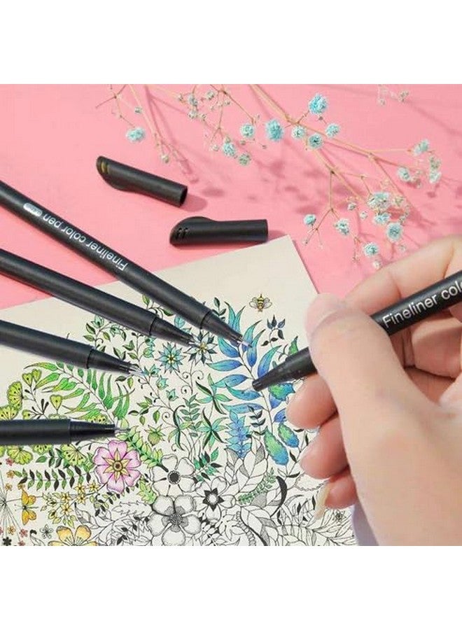 WISHKEY Stylish Fine Pointed Marker Pens, 0.4mm Fine Liner Color Set for Girls & Boys, Smooth Writing Non-Toxic & Acid-Free Multicolor Ink, Drawing Pen for School Office Supplies, 8+Years (Set of 12) - Image 4