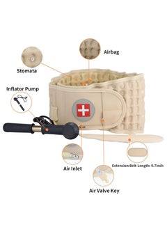 Arabest Inflatable waist beltwaist support, nursing Back Brace for Lower Back Pain Relief for men and women, 360° full-wrapped air column support  - Image 2