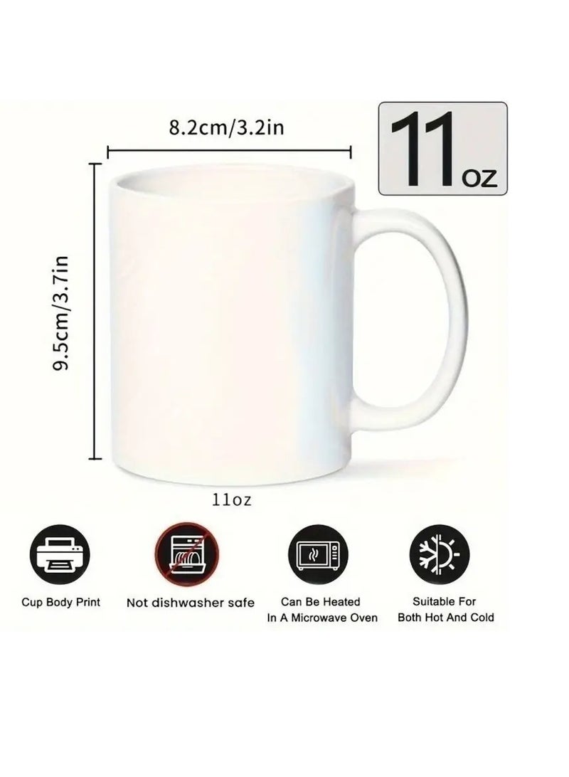 راين كوب سيراميك عربي مضحك تحفيزي، 11 أونصة، كوب قهوة آمن للاستخدام في غسالة الأطباق، هدية فريدة من نوعها بموضوع "أحيانًا نحاول، وأحيانًا نبكي" للأصدقاء/العائلة، مثالي للمنزل والمطاعم وشاحنات الطعام والمطاعم، أبيض - Image 2