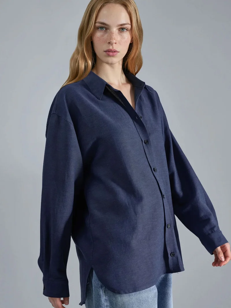 هيكاب Linen Blend Shirt