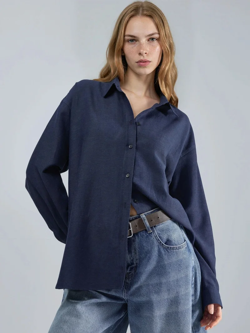 هيكاب Linen Blend Shirt
