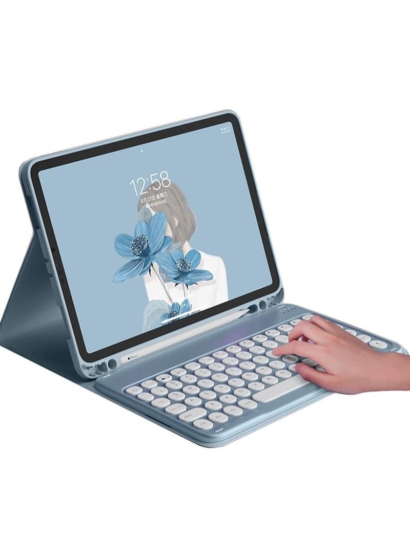 iPad 10th Generation 10.9" Keyboard Case Cute Round Key Color Keyboard Wireless Detachable Keyboard Cover for iPad 10 10.9-inch 2022 - Image 1