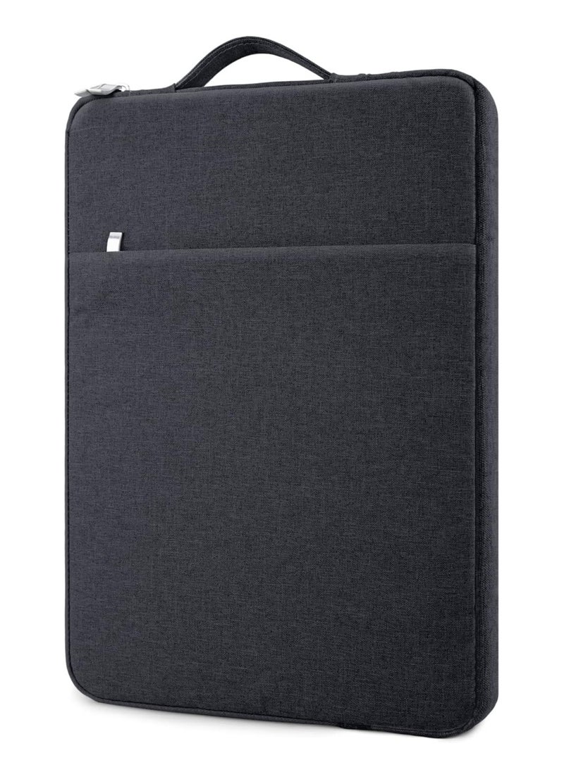 12.5 Inch Laptop Sleeve Carrying Case with Pocket Handle for 12.3 inch Mac Acer Asus Dell Chromebook VivoBook HP Stream Samsung Chromebook 2 3 4, 12 inch Surface Pro 3 4 6 7 7+, Black  - Image 1