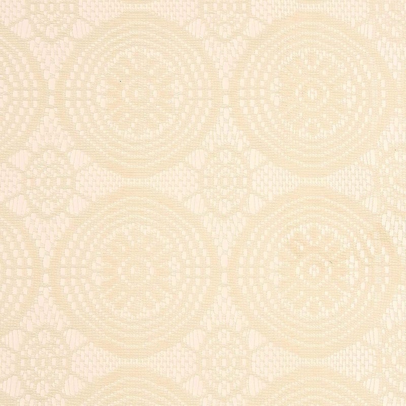 HOMECROWN Cotton Blend 6 Seater Dining Table Cover Net Fabric Rectangular Table Cloth Cover for 68 Seater Table Cream Color 60X90 Inches Pack of 1 - Image 5