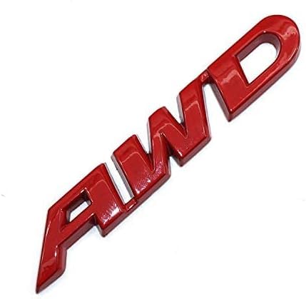 AutoBizarre 3D Raised Red AWD Metal Monogram Emblem Badge Sticker for All Cars & Bikes (Red) - Image 3