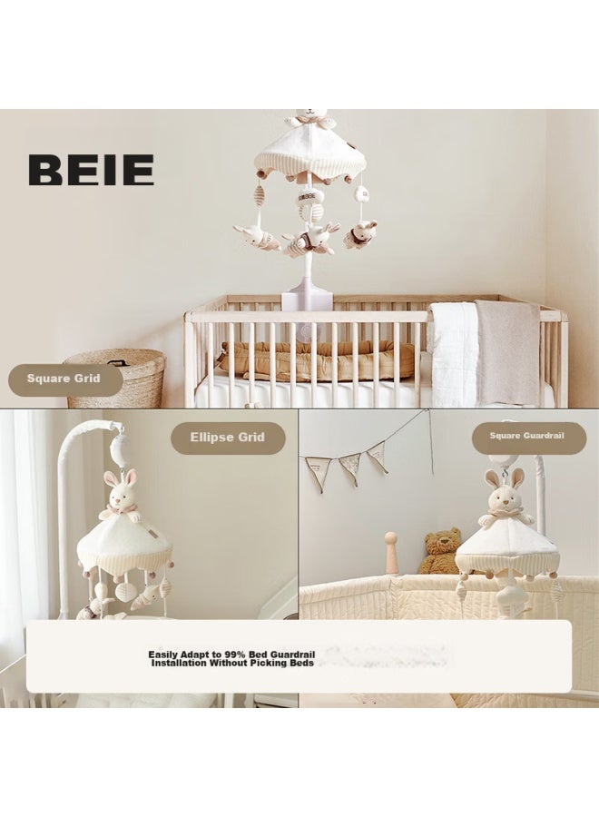 Beie Bed Bell Fabric Hanging Music Rotating Rattle Bed Ornament, Lucky Rabbit For Good Fortune, Rechargeable Model, Newborn Baby Children's Gift - Image 4