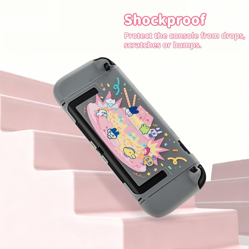WISHAVEN Protective Case Compatible with Switch 2 (2025), Hard PC Shockproof Anti-Scratch Protective Shell for Switch 2, Separable Protective Cover for Controller - TamaCake - Image 3
