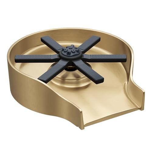 KRAUS CleanMate Glass Rinser for Kitchen Sink in SpotFree Brushed Brass Color Finish KGR500SFBB - Image 1