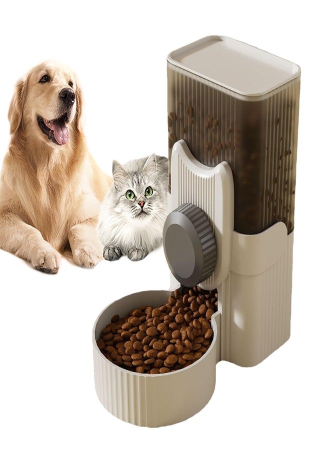 Famiever Automatic Replenish Pet Feeder, 1L Capacity Auto Gravity Cage Hanging Food Dispenser Set for Dog and Cat Small Animals, Removable Pet Food Bowl Food Container (Feeder, Grey) - Image 1