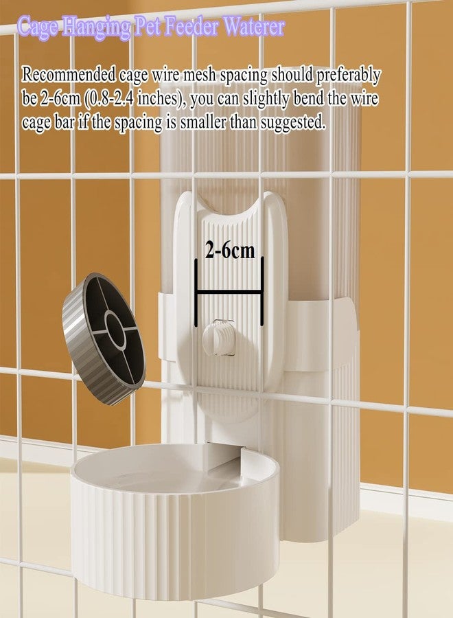 Famiever Automatic Replenish Pet Feeder, 1L Capacity Auto Gravity Cage Hanging Food Dispenser Set for Dog and Cat Small Animals, Removable Pet Food Bowl Food Container (Feeder, Grey) - Image 4