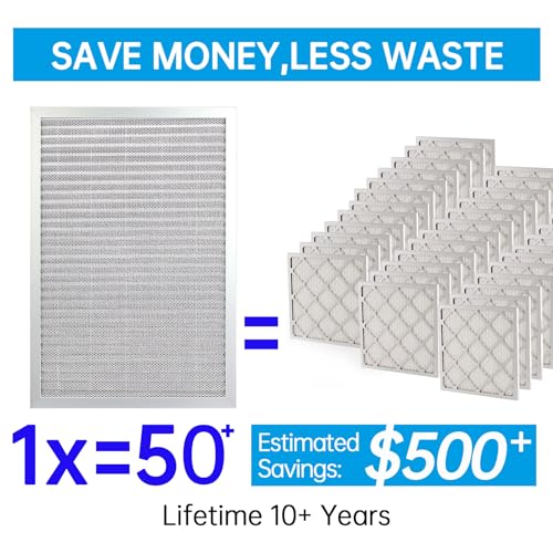 UBeesize 14x20x1 Reusable Electrostatic Air Filter HVAC AC Furnace FilterMERV 8 Washable Lasts a LifetimePermanent Air FilterBreathe FresherHome And OfficeActual Size135x195x082 Inch - Image 3