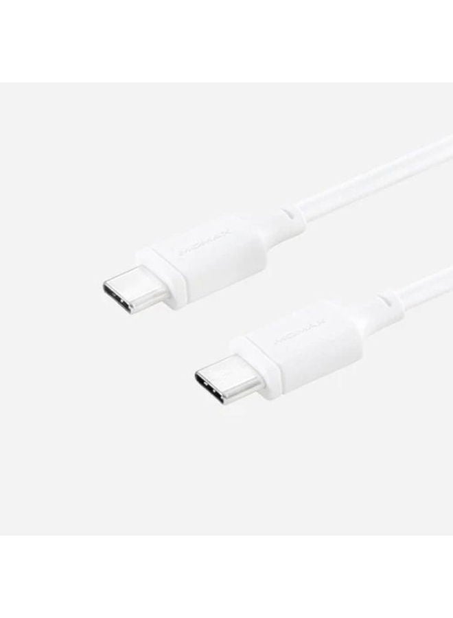 Momax Zero USB-C to USB-C cable supports PD 60W fast charging 1m - White - Image 3