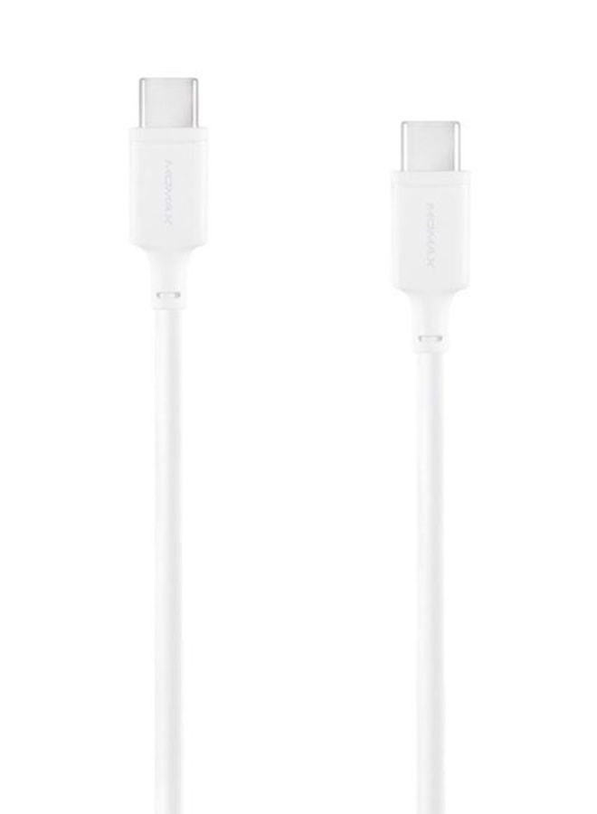 Momax Zero USB-C to USB-C cable supports PD 60W fast charging 1m - White - Image 2