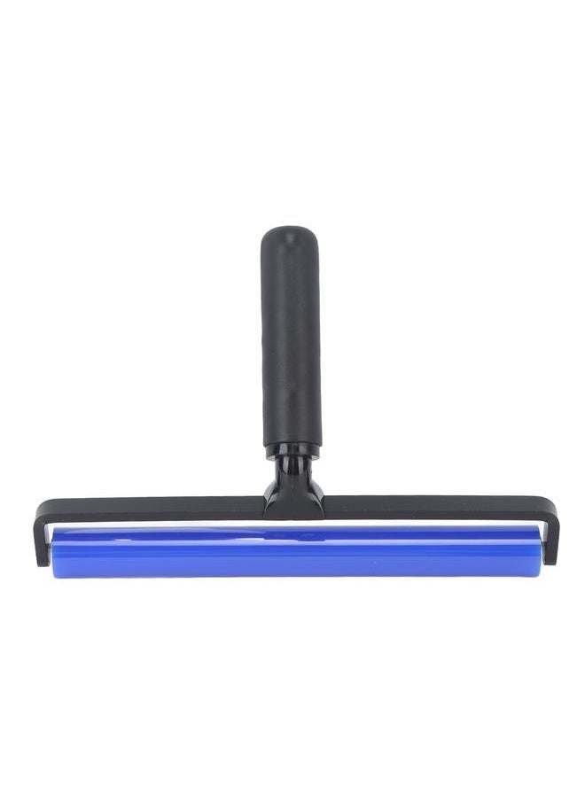 NIBEMINENT Static Roller Dust Removal Roller Super Sticky Blue Silicone Soft Static Action Cleaner Roller with Black Handle 4in  - Image 1