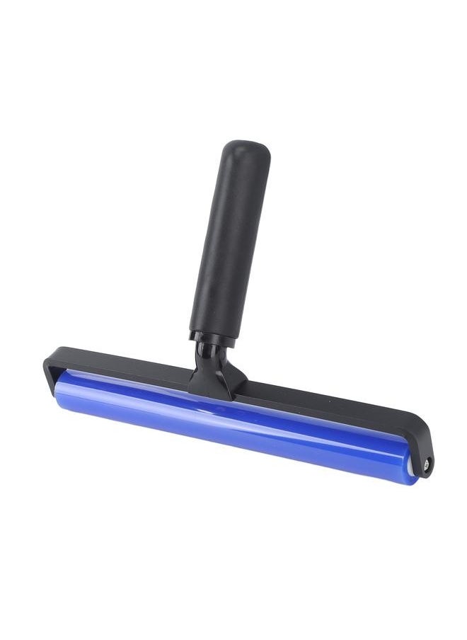 NIBEMINENT Static Roller Dust Removal Roller Super Sticky Blue Silicone Soft Static Action Cleaner Roller with Black Handle 4in  - Image 2