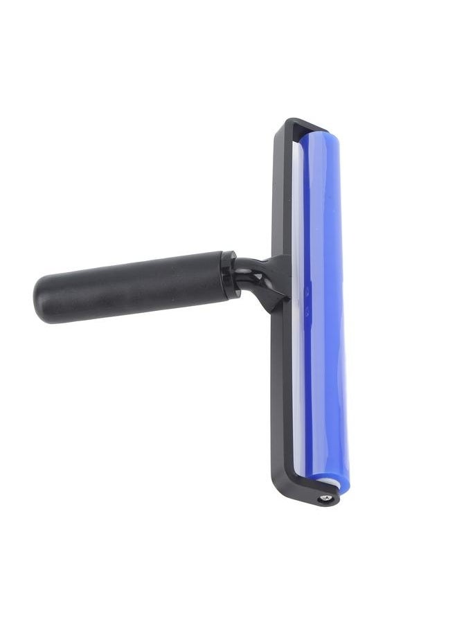 NIBEMINENT Static Roller Dust Removal Roller Super Sticky Blue Silicone Soft Static Action Cleaner Roller with Black Handle 4in  - Image 3