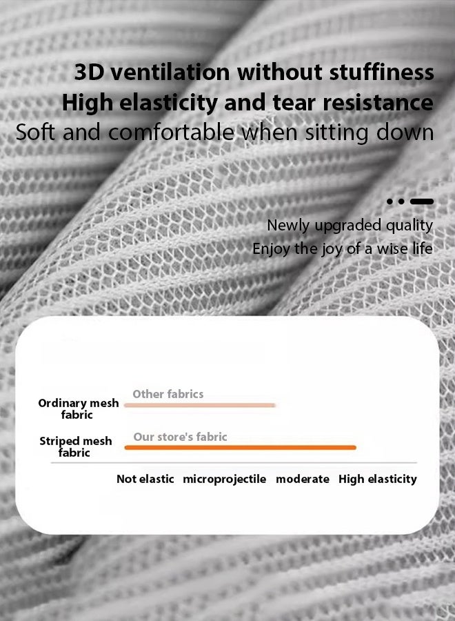 كرسي مكتب للأطفال، كرسي دراسة مريح مع ارتفاع قابل للتعديل، كرسي مكتب شبكي دوار بعجلات، كرسي مكتب منزلي للأطفال في غرفة النوم المنزلية باللون الرمادي - Image 4