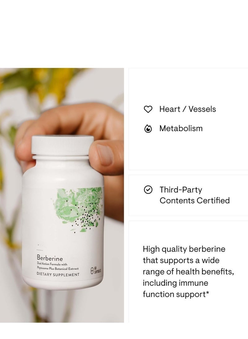 Berberine-500 With Thorne Research - Botanical Compound To Support Sugar Metabolism - 60 Capsules - Image 2