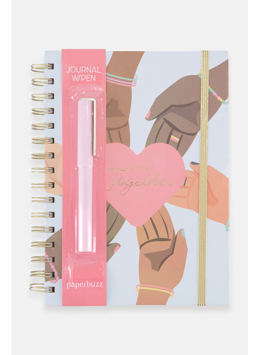 Paperbuzz Better Together Notebook With Pen, Blue Combo  - Image 1