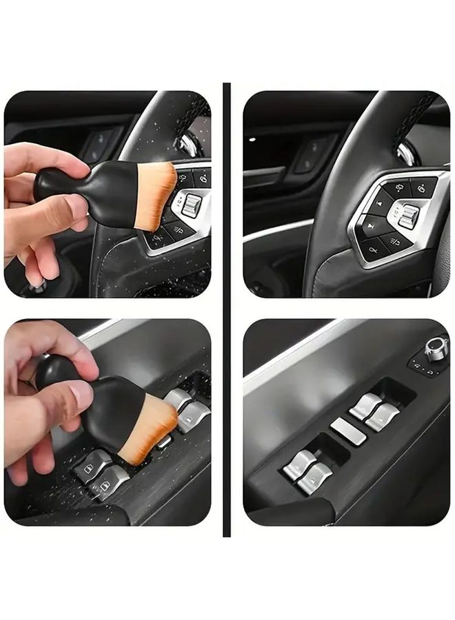 Car Detailing Brush With Ultra Soft Bristles And Protective Cover For Car Interior Crevices Dashboard - Image 4