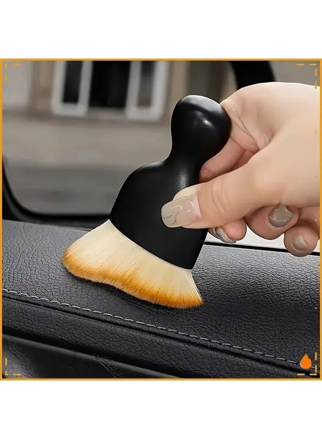 Car Detailing Brush With Ultra Soft Bristles And Protective Cover For Car Interior Crevices Dashboard - Image 1