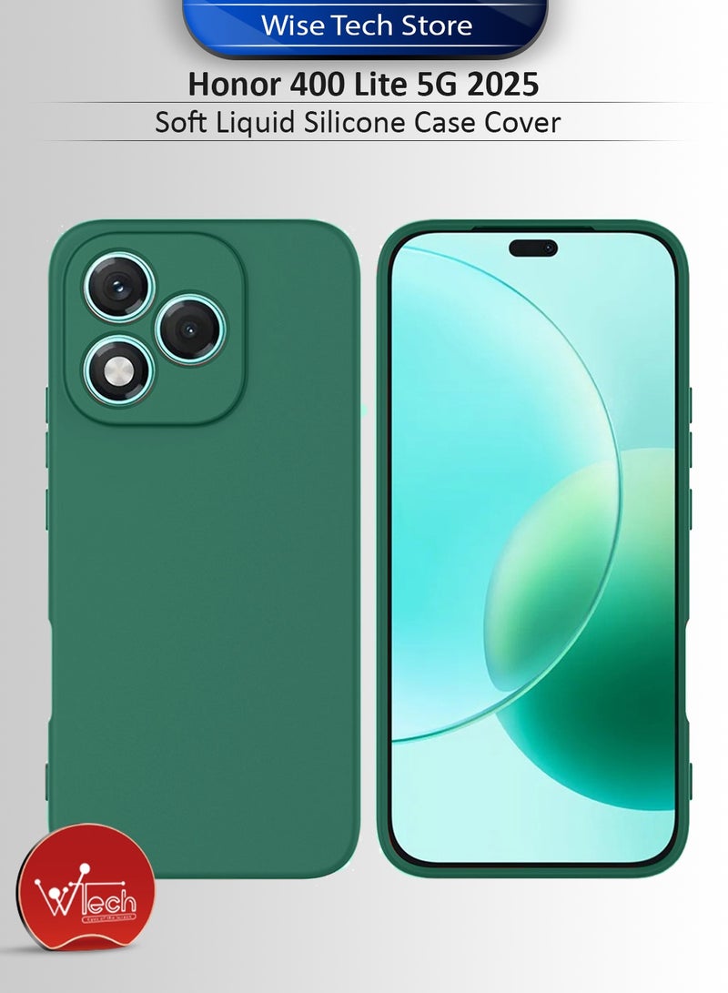دبليو تيك غطاء حماية Honor 400 Lite 5G 2025 من السيليكون السائل الناعم (MCRPSN) - أخضر داكن - Image 1