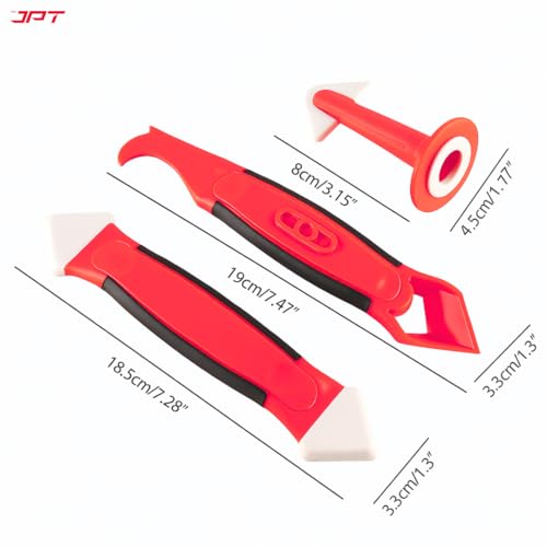 JPT 3-Piece Silicone Caulking Tool Kit | Sealant Finishing Grout Scraper | Gap Filler | Scraper Finishing Tool for Sinks, Bathtubs, Windows, Tiles, and All Sealing Projects - Image 2