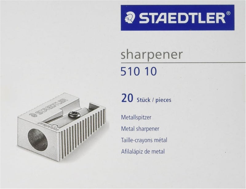 Staedtler 51010 Metal Single Hole Sharpener - Pack of 20 - Image 1