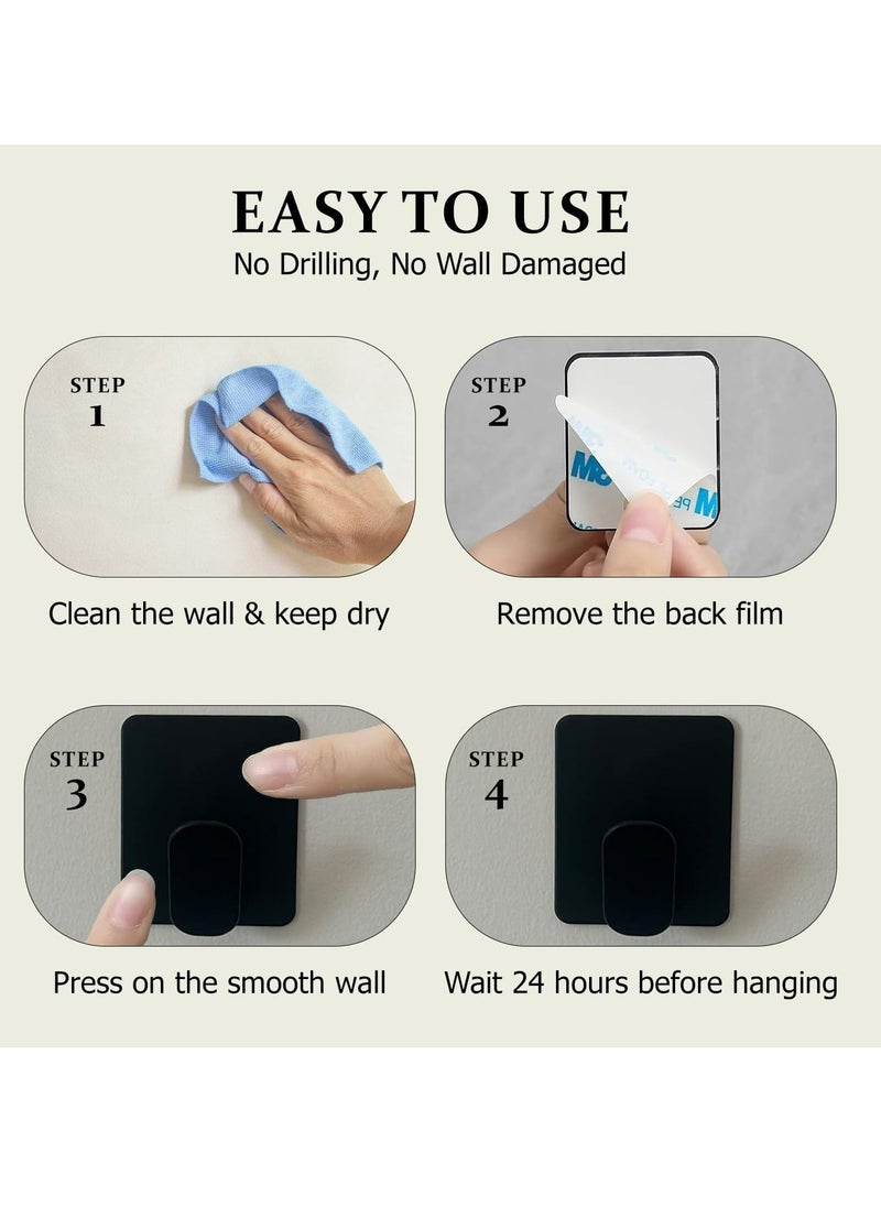 Oasisgalore 4 PCS Self-Adhesive Wall Hooks Heavy Duty 304 Stainless Steel Anti-Rust Waterproof Wall Hooks for Bedroom Kitchen  - Image 3