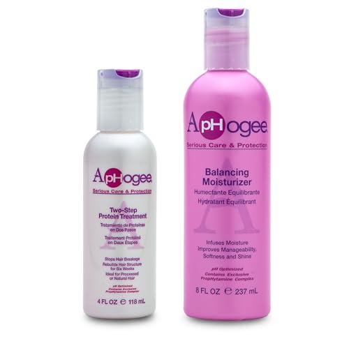 Aphogee Hair Care Double Bundle â€“ Two-Step Protein Treatment (4 fl oz) & Balancing Moisturizer (8 fl oz) - Image 1