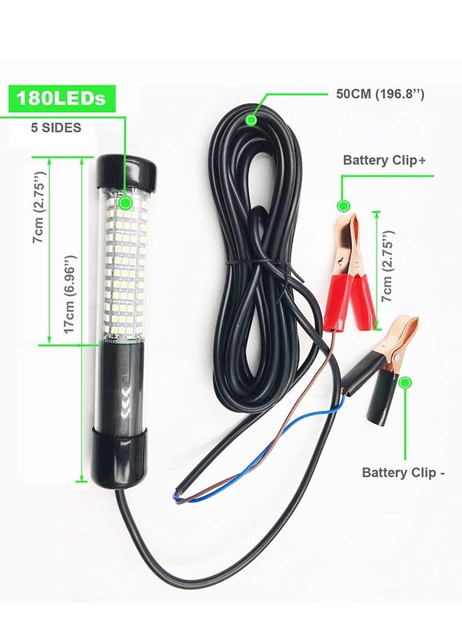Generic Submersible Fish Finder, Underwater Lure Bait Light, Fish Attracting Lamp, Night Fishing Light, Boat Fishing Light, Pool Light 12V 20W 180 LEDs Luminous IP68 with 5M Cord  - Image 5