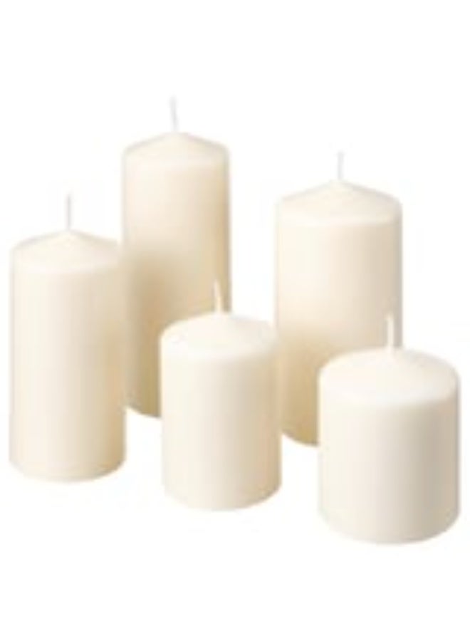 no Unscented block candle, set of 5, natural - Image 5