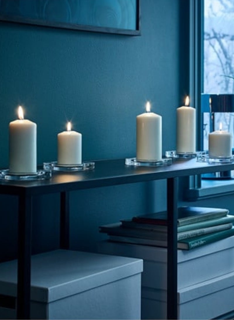 no Unscented block candle, set of 5, natural - Image 3